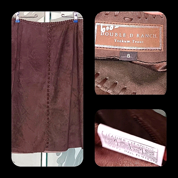 Double D Ranch Real Leather Skirt Supports Horse Rescue 🐎 - Picture 4 of 7